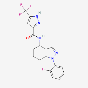 N-[1-(2-fluorophenyl)-4,5,6,7-tetrahydro-1H-indazol-4-yl]-3-(trifluoromethyl)-1H-pyrazole-5-carboxamide