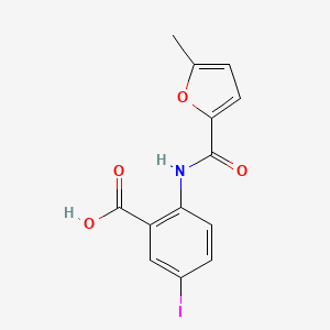 molecular formula C13H10INO4 B5980481 5-Iodo-2-[(5-methylfuran-2-carbonyl)amino]benzoic acid 