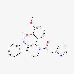 molecular formula C24H23N3O3S B5980524 1-(2,3-dimethoxyphenyl)-2-(1,3-thiazol-4-ylacetyl)-2,3,4,9-tetrahydro-1H-beta-carboline 