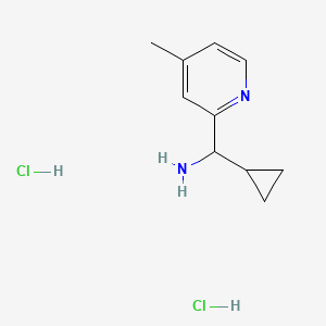 molecular formula C10H16Cl2N2 B598053 [Cyclopropyl(4-méthylpyridin-2-YL)méthyl]amine dihydrochlorure CAS No. 1203308-27-3