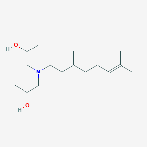 molecular formula C16H33NO2 B5980531 1-[3,7-Dimethyloct-6-enyl(2-hydroxypropyl)amino]propan-2-ol 