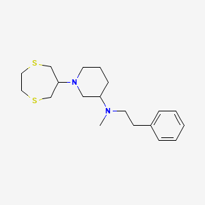 molecular formula C19H30N2S2 B5980535 1-(1,4-dithiepan-6-yl)-N-methyl-N-(2-phenylethyl)-3-piperidinamine 