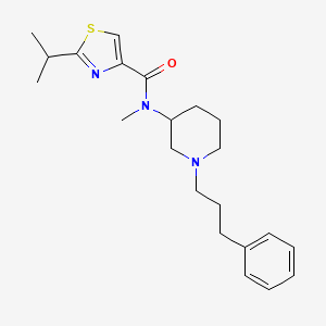 molecular formula C22H31N3OS B5980543 2-isopropyl-N-methyl-N-[1-(3-phenylpropyl)-3-piperidinyl]-1,3-thiazole-4-carboxamide 