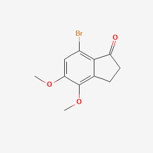molecular formula C11H11BrO3 B598055 7-Bromo-4,5-dimethoxy-2,3-dihydroinden-1-one CAS No. 1199782-72-3