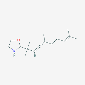 molecular formula C16H27NO B5980571 2-(1,1,4,8-tetramethyl-2,3,7-nonatrien-1-yl)-1,3-oxazolidine 