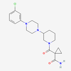 1-({3-[4-(3-chlorophenyl)-1-piperazinyl]-1-piperidinyl}carbonyl)cyclopropanecarboxamide