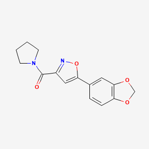 5-(1,3-benzodioxol-5-yl)-3-(1-pyrrolidinylcarbonyl)isoxazole