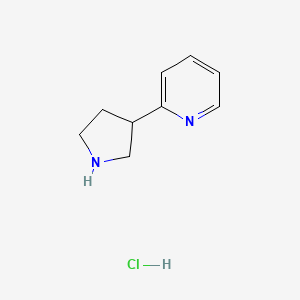 molecular formula C9H13ClN2 B598060 2-(ピロリジン-3-イル)ピリジン塩酸塩 CAS No. 1198416-89-5