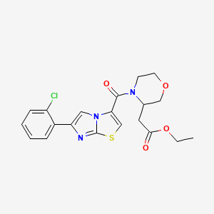 ethyl (4-{[6-(2-chlorophenyl)imidazo[2,1-b][1,3]thiazol-3-yl]carbonyl}-3-morpholinyl)acetate