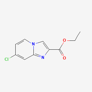 molecular formula C10H9ClN2O2 B598062 7-氯咪唑并[1,2-a]吡啶-2-羧酸乙酯 CAS No. 1204501-38-1