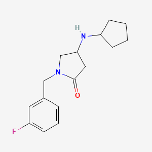 molecular formula C16H21FN2O B5980647 4-(cyclopentylamino)-1-(3-fluorobenzyl)-2-pyrrolidinone 