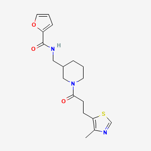 N-({1-[3-(4-methyl-1,3-thiazol-5-yl)propanoyl]-3-piperidinyl}methyl)-2-furamide