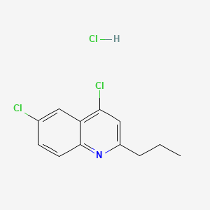 molecular formula C12H12Cl3N B598067 4,6-Dichloro-2-propylquinoline hydrochloride CAS No. 1204810-64-9