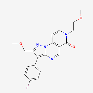 3-(4-fluorophenyl)-7-(2-methoxyethyl)-2-(methoxymethyl)pyrazolo[1,5-a]pyrido[3,4-e]pyrimidin-6(7H)-one