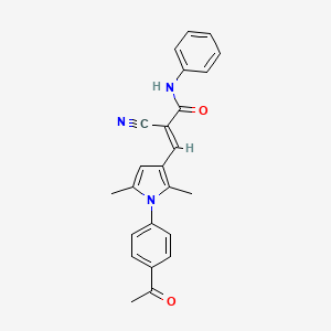 3-[1-(4-acetylphenyl)-2,5-dimethyl-1H-pyrrol-3-yl]-2-cyano-N-phenylacrylamide