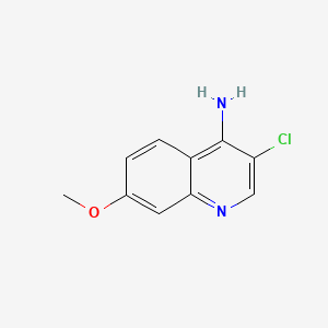 molecular formula C10H9ClN2O B598068 3-Chloro-7-methoxyquinolin-4-amine CAS No. 1203645-08-2