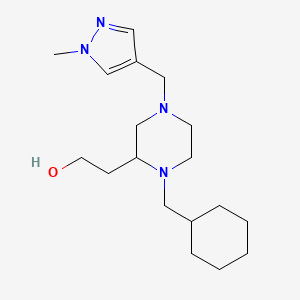 2-{1-(cyclohexylmethyl)-4-[(1-methyl-1H-pyrazol-4-yl)methyl]-2-piperazinyl}ethanol