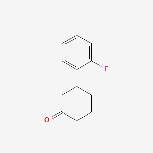 molecular formula C12H13FO B598070 3-(2-Fluorophenyl)cyclohexanone CAS No. 141632-21-5