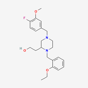 2-[1-(2-ethoxybenzyl)-4-(4-fluoro-3-methoxybenzyl)-2-piperazinyl]ethanol