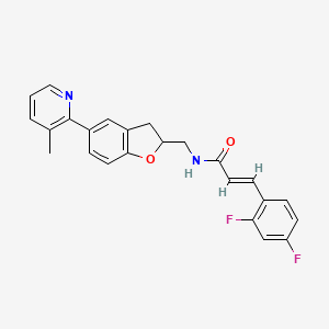 molecular formula C24H20F2N2O2 B5980739 (2E)-3-(2,4-difluorophenyl)-N-{[5-(3-methyl-2-pyridinyl)-2,3-dihydro-1-benzofuran-2-yl]methyl}acrylamide 