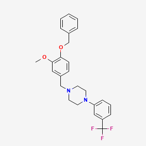 1-[4-(benzyloxy)-3-methoxybenzyl]-4-[3-(trifluoromethyl)phenyl]piperazine