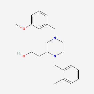 molecular formula C22H30N2O2 B5980751 2-[4-(3-methoxybenzyl)-1-(2-methylbenzyl)-2-piperazinyl]ethanol 