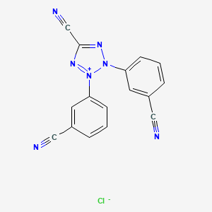 molecular formula C16H8ClN7 B598078 5-Cyano-2,3-bis(3-cyanophenyl)-2H-tetrazol-3-ium chloride CAS No. 102568-49-0