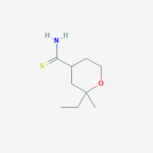 2-ethyl-2-methyltetrahydro-2H-pyran-4-carbothioamide