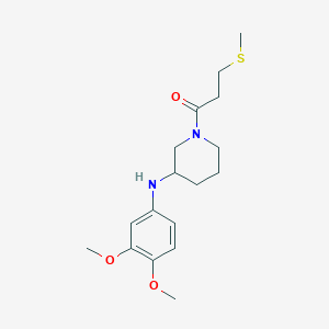 N-(3,4-dimethoxyphenyl)-1-[3-(methylthio)propanoyl]-3-piperidinamine