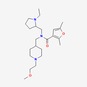 molecular formula C23H39N3O3 B5980814 N-[(1-ethyl-2-pyrrolidinyl)methyl]-N-{[1-(2-methoxyethyl)-4-piperidinyl]methyl}-2,5-dimethyl-3-furamide 