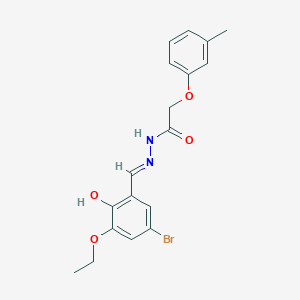 N'-(5-bromo-3-ethoxy-2-hydroxybenzylidene)-2-(3-methylphenoxy)acetohydrazide