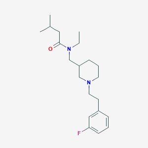 N-ethyl-N-({1-[2-(3-fluorophenyl)ethyl]-3-piperidinyl}methyl)-3-methylbutanamide