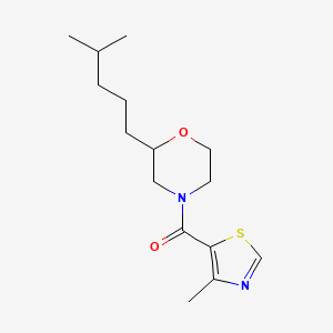 2-(4-methylpentyl)-4-[(4-methyl-1,3-thiazol-5-yl)carbonyl]morpholine