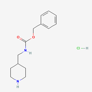 molecular formula C14H21ClN2O2 B598086 Benzyl (piperidin-4-ylmethyl)carbamate hydrochloride CAS No. 155456-34-1