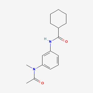 molecular formula C16H22N2O2 B5980873 N-{3-[acetyl(methyl)amino]phenyl}cyclohexanecarboxamide 