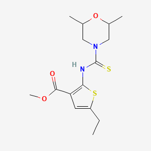 methyl 2-{[(2,6-dimethyl-4-morpholinyl)carbonothioyl]amino}-5-ethyl-3-thiophenecarboxylate