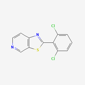 molecular formula C12H6Cl2N2S B598089 2-(2,6-二氯苯基)噻唑并[5,4-c]吡啶 CAS No. 1203681-45-1