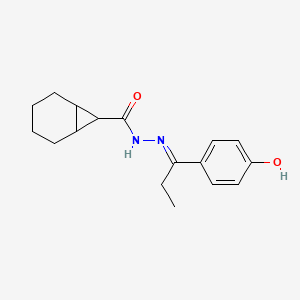 N'-[1-(4-hydroxyphenyl)propylidene]bicyclo[4.1.0]heptane-7-carbohydrazide