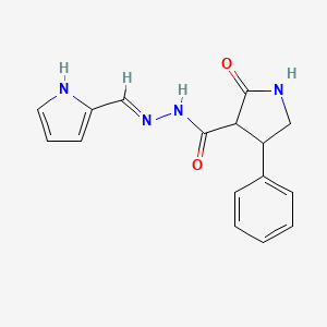 2-oxo-4-phenyl-N'-(1H-pyrrol-2-ylmethylene)-3-pyrrolidinecarbohydrazide