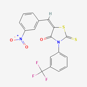 molecular formula C17H9F3N2O3S2 B5980907 5-(3-nitrobenzylidene)-2-thioxo-3-[3-(trifluoromethyl)phenyl]-1,3-thiazolidin-4-one 