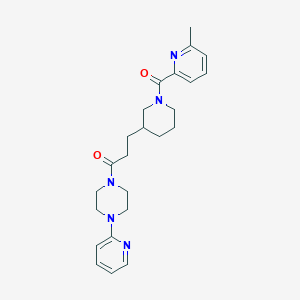 1-(3-{1-[(6-methyl-2-pyridinyl)carbonyl]-3-piperidinyl}propanoyl)-4-(2-pyridinyl)piperazine