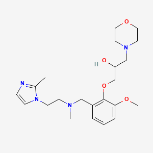 1-[2-methoxy-6-({methyl[2-(2-methyl-1H-imidazol-1-yl)ethyl]amino}methyl)phenoxy]-3-(4-morpholinyl)-2-propanol