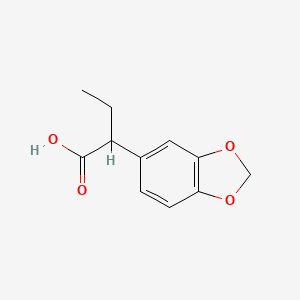 molecular formula C11H12O4 B598093 2-(苯并[d][1,3]二噁杂环-5-基)丁酸 CAS No. 18798-93-1