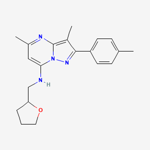 3,5-dimethyl-2-(4-methylphenyl)-N-(tetrahydro-2-furanylmethyl)pyrazolo[1,5-a]pyrimidin-7-amine