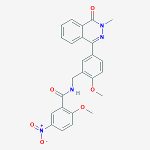 2-methoxy-N-[2-methoxy-5-(3-methyl-4-oxo-3,4-dihydro-1-phthalazinyl)benzyl]-5-nitrobenzamide