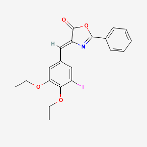 molecular formula C20H18INO4 B5980942 4-(3,4-diethoxy-5-iodobenzylidene)-2-phenyl-1,3-oxazol-5(4H)-one 