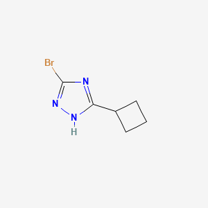 molecular formula C6H8BrN3 B598095 5-溴-3-环丁基-1H-1,2,4-三唑 CAS No. 1199215-81-0