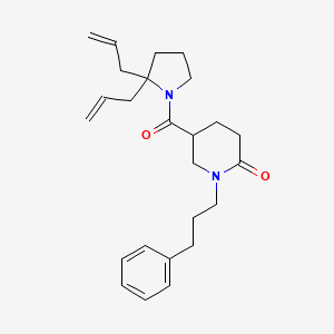 5-[(2,2-diallyl-1-pyrrolidinyl)carbonyl]-1-(3-phenylpropyl)-2-piperidinone