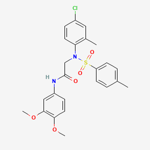 N~2~-(4-chloro-2-methylphenyl)-N~1~-(3,4-dimethoxyphenyl)-N~2~-[(4-methylphenyl)sulfonyl]glycinamide