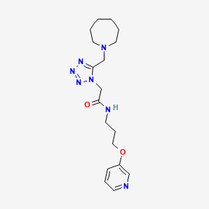 2-[5-(1-azepanylmethyl)-1H-tetrazol-1-yl]-N-[3-(3-pyridinyloxy)propyl]acetamide